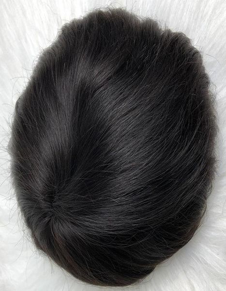

men hair system full thin skin toupee men hairpieces full pu toupee black 1b brazilian virgin remy human hair replacement for blac6904258