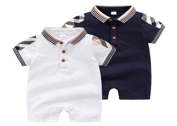 

new arrival summer 2021 fashion baby clothes cotton shortsleeved ropa para bebes newborn baby boy girl romper347y1584055, Blue
