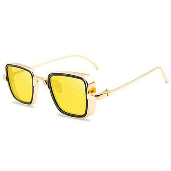 

new vintage metal steampunk sunglasses men women square sun glasses for men women stylish retro brand shades male female uv400 b439, White;black