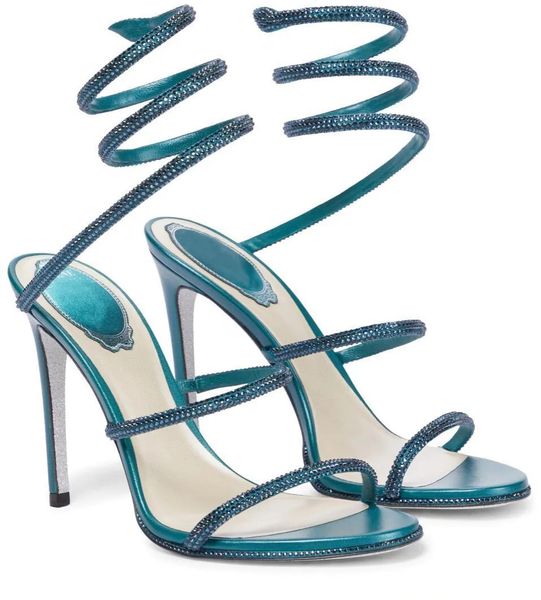 

elegant evening rene chandeler sandals shoes beads crystal strappy stiletto heels perfect summer lady caovillas gladiator sandalias eu35-43, Black