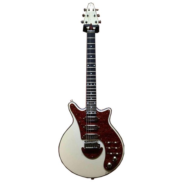 

customization white electric guitar 6 string special antique with vibrato bridge