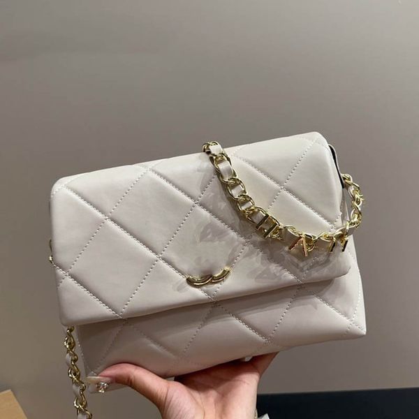 

classic letter chain women mini shoulder bag leather quilted diamond lattice vintage crossbody designer bag gold hardware handbag key holder