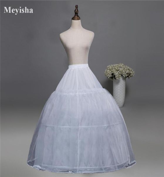 

52016 wedding dress crinoline bridal petticoat underskirt 3 hoops4553882, White