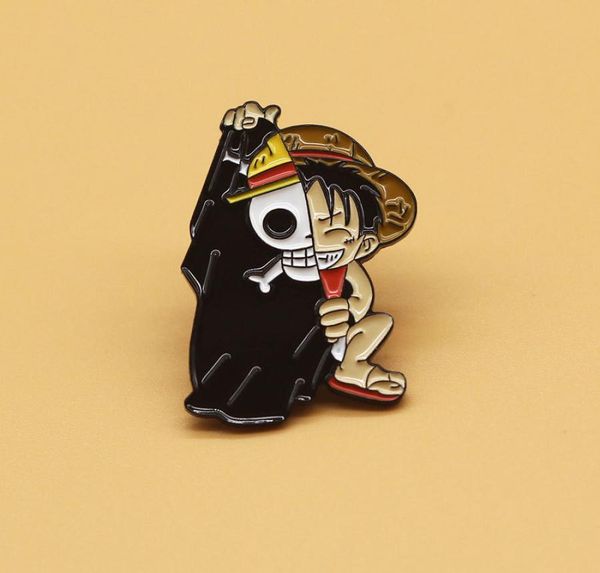 

anime onepiece monkey d luffy enamel pin funny king of pirates brooch backpack lapel badge fashion jewelry gift8929497, Blue