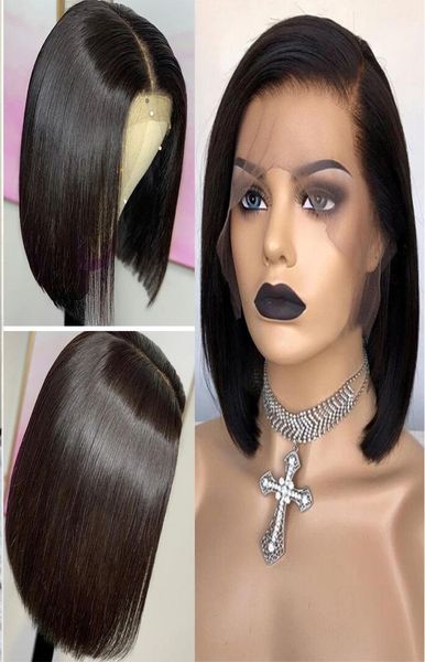 

13x4 remy straight lace front wig brazilian bob wigs for black women with baby hair8784964