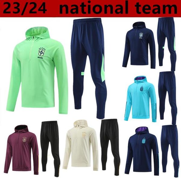 

2023/2024 world cup sportswear germany brazil argentina men's hoodie jacket, Black