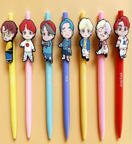 

35pcslot bts member cartoon ball pen0123456789102434392