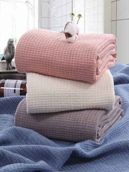 

100 cotton waffle weave thermal blanket super soft bed cover kids blanket baby receiving kids quilt baby swaddle1177361