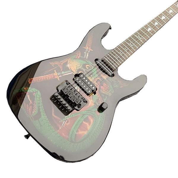 

factory customization new cobra, black electric guitar 6 string