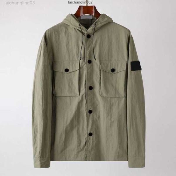 

men's jackets autumn spring new style three color stone brand designer coat fashion trendy is land men sports outerwear clothing casual, Black