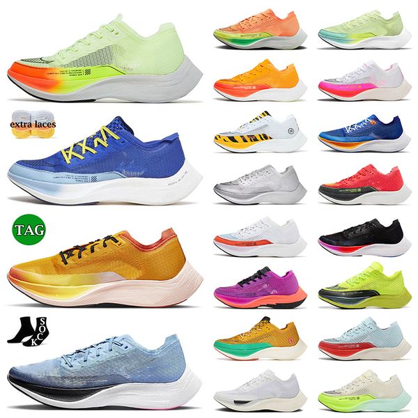 

zm vaporfly next% 2 og running shoes knit knicks hyper violet peach cream green shock hyper royal mens womens zooms jogging sneakers sports