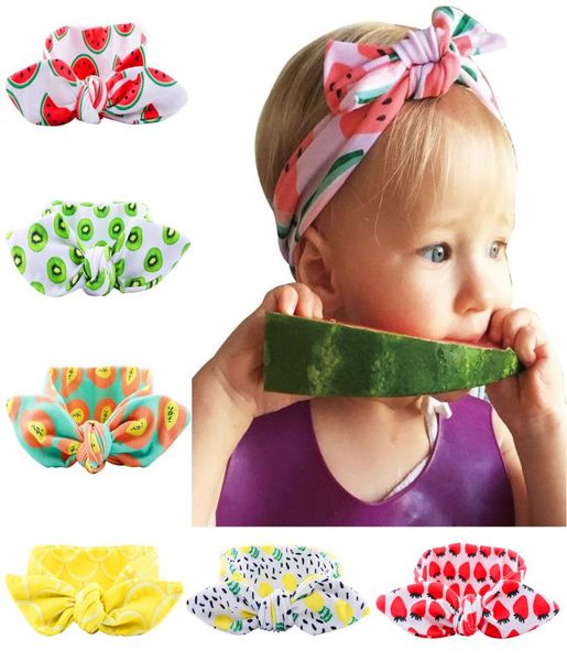 

summer new fruit series children039s diy elastic bow hair band watermelon baby head lead rope1489556, Slivery;white
