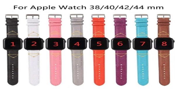 

designer watchbands strap for apple watch band 42mm 38mm 40mm 44mm iwatch 5 4 3 2 bands luxury leather smart straps watchband whol6078708, Black;brown