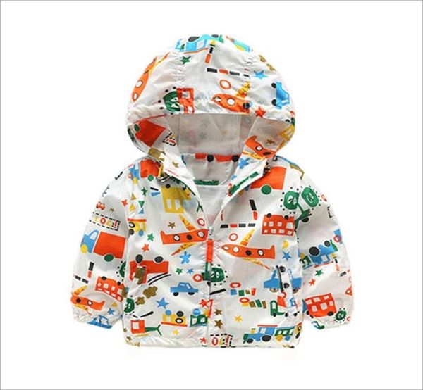 

baby boys jackets children hooded dinosaur printed boys outerwear coat kids windbreaker clothes1480908, Blue;gray