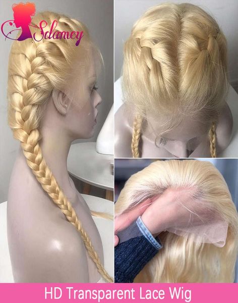

wigs hd transparent blonde 13x4 13x6 lace front human brazilian 4x4 closure straight human hair wigs 613 edge frontal wig2785981, Black;brown
