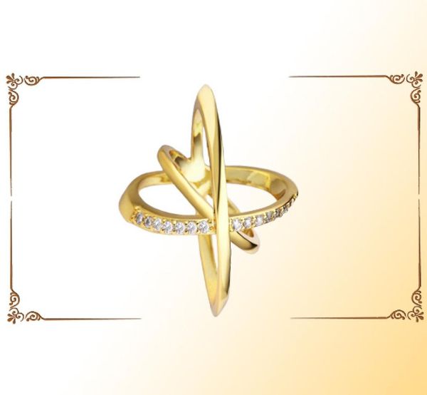 

personality design women cross rings gold silver crystal ring knuckle midi rings sets for women fashion party rings jewelry9091286, Golden;silver