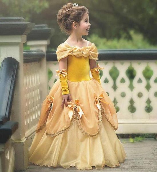 

girl039s dresses kids dress for girls yellow party 410yrs birthday costume halloween cosplay princess9848161, Red;yellow