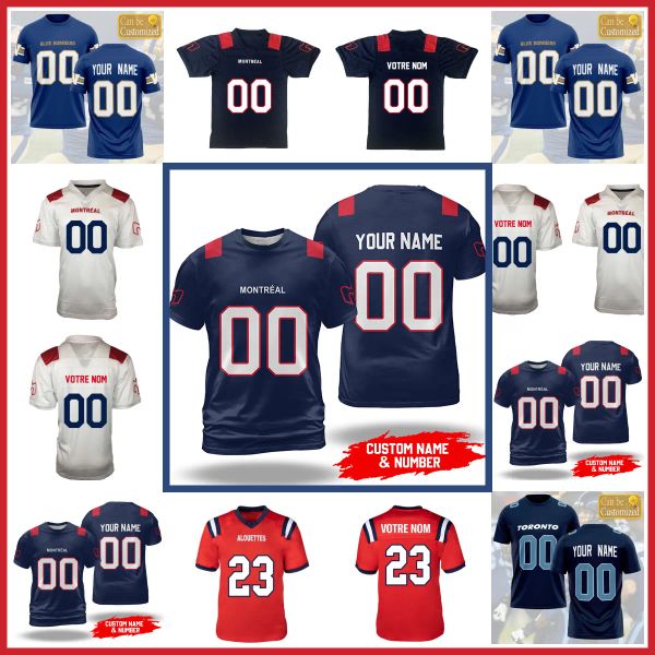 

custom montreal alouettes football jersey david cote caleb evans cody fajardo regis cibasu kaion julien-grant austin mack mens custom stitch, Black
