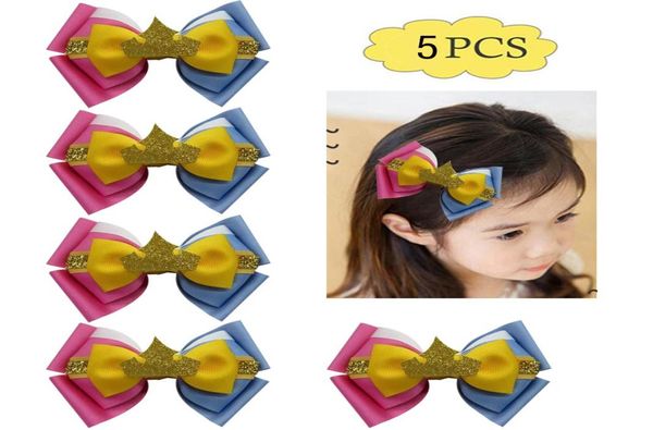 

5pcs 455039039 sleeping princess bow sparkle hair bow inspired character1977152, Slivery;white