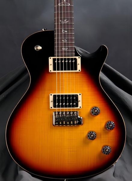 

custom shop flame maple prs electric guitar china with chrome-plated hardware