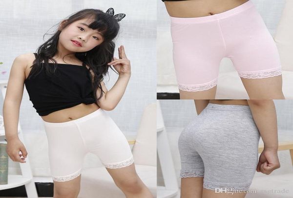 

6 colors ins kids girls cotton shorts summer autumn fashion lace leggings safety pants baby short tights4137573, Black