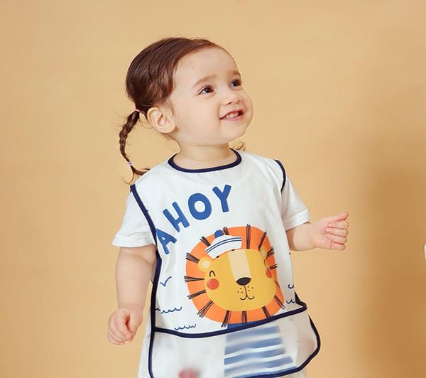 

sleeveless smock for baby when eating or playing waterproof and antidirty invisible bib various patterns for option2190987