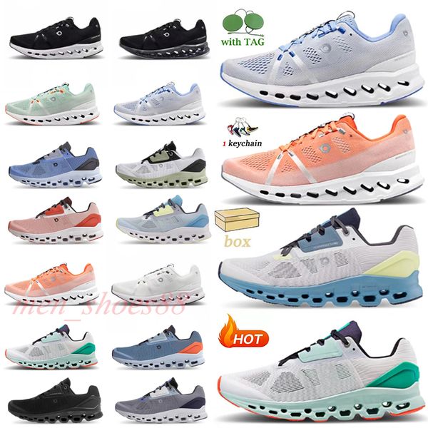 

2023 cloudstratus running shoes designer sneakers on cloudsurfer outdoor sneakers black white pink red green blue mens womens designer train