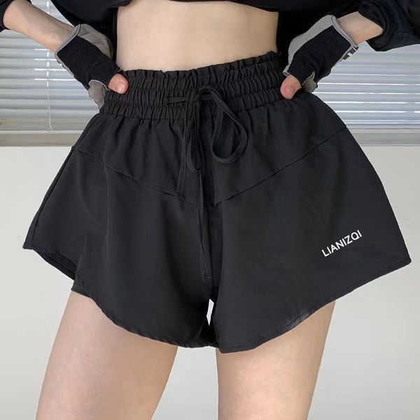 

luluwomen yoga pleated skirt knee above length pocket shorts inside tennis biker golf badminton beach running fitness sports skirt gym cloth, Black