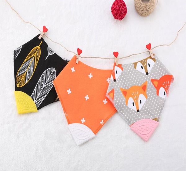 

cartoon ins bibs burp cloths 2020 baby girls boys teething bibs sets burp cloths infants bandana drool bibs 4pcssets m23891999797