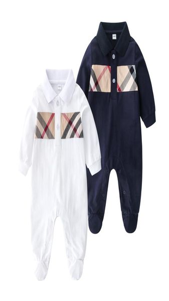 

retail lapel baby romper cartoon jumpsuits cotton newborn baby girl clothes pajamas for babies1013132, Blue
