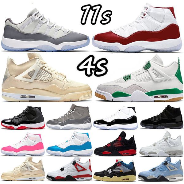 

11 11s mens basketball shoes sneakers sail cherry concord pine green seafoam jade university blue pink bred black cat white cement cool grey