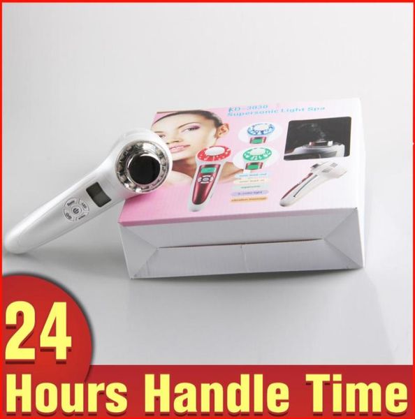 

2 in 1 mini home use ultrasonic 1mhz antiaging led pon ion rejuvenation face massage beauty machine9321633
