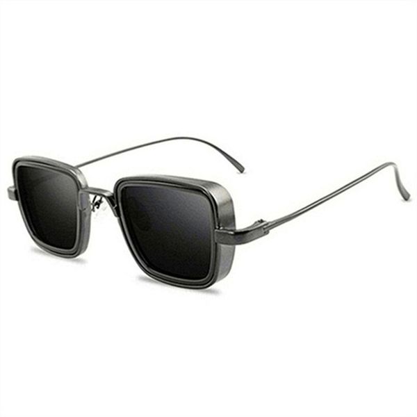 

new vintage metal steampunk sunglasses men women square sun glasses for men women stylish retro brand shades male female uv400 b448, White;black