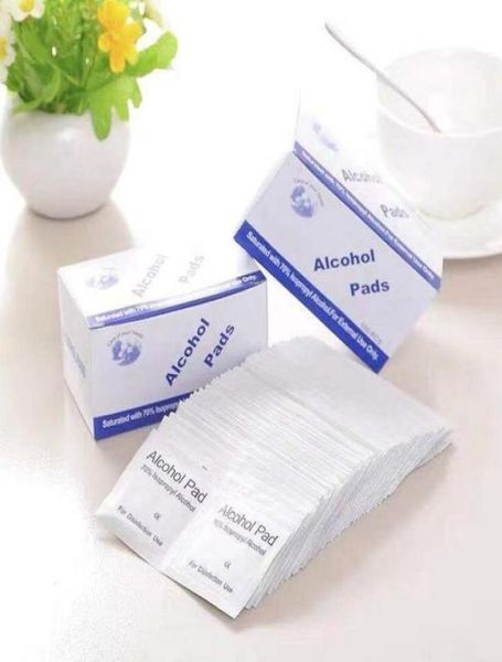 

disposable wet wipes box of 100 sterile alcohol prep pads wipes cleanser universal for skin nail computer mobile phone4335280