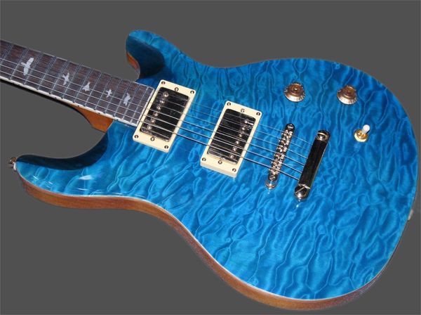 

prs electric guitar filled maple-large blue floral handmade mahogany headdress
