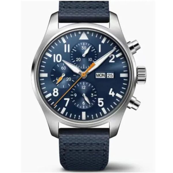 

luxury designer watch new men automatic mechanical big classic pilot watches 46mm le prince black genuine leather wristwatches montre de lux, Slivery;golden
