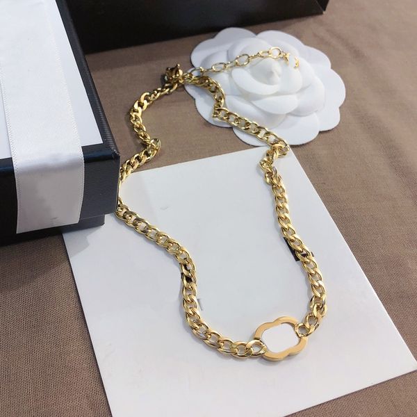 

chain pendant necklaces women jewelry non fading waterproof 18k gold plated stainless steel necklace letter pendant chain crystal rhinestone, Silver