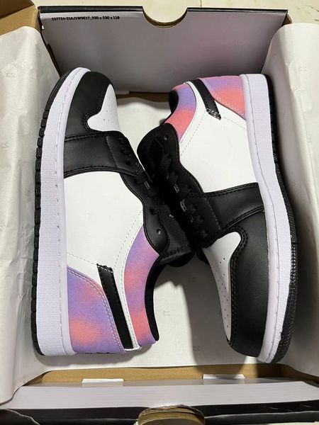 

women men 1s uncturmeric gray black and white powder low true label sneakers