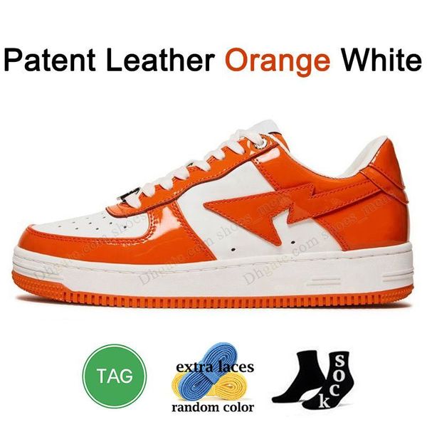 A26 Patent Leather Orange White