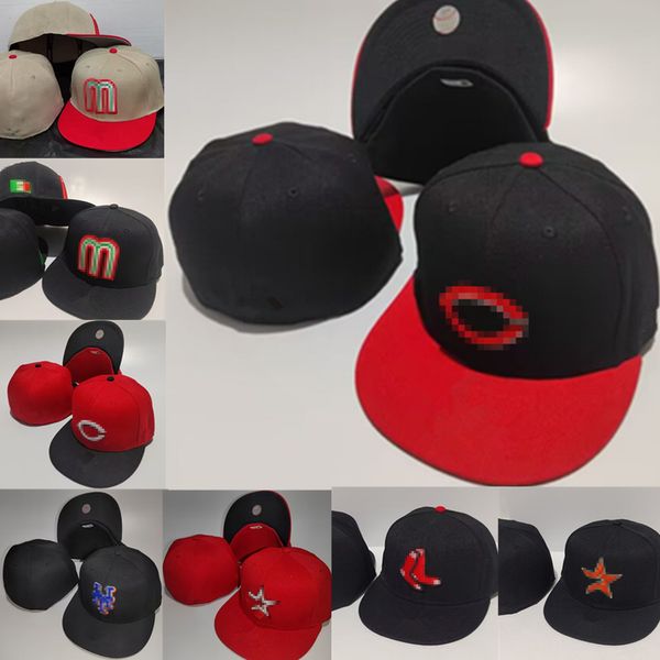 

wholesale ready stock mexico fitted caps letter  hip hop size hat baseball hats street outdoor sports cap size 7-8, Blue;gray