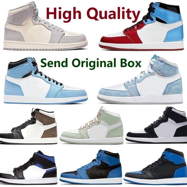 

2023 jorden 1 with box basketball shoes 1s mens high unc university blue 1s gold mocha cactus jack obsidian banned bred toe men women traine