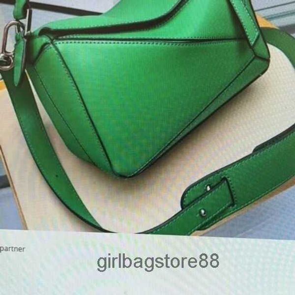 

portable designer puzzle spain colored bags girl loewsbag lady geometric bag leather two-layer cowhide one caramel shoulder crossbody women&