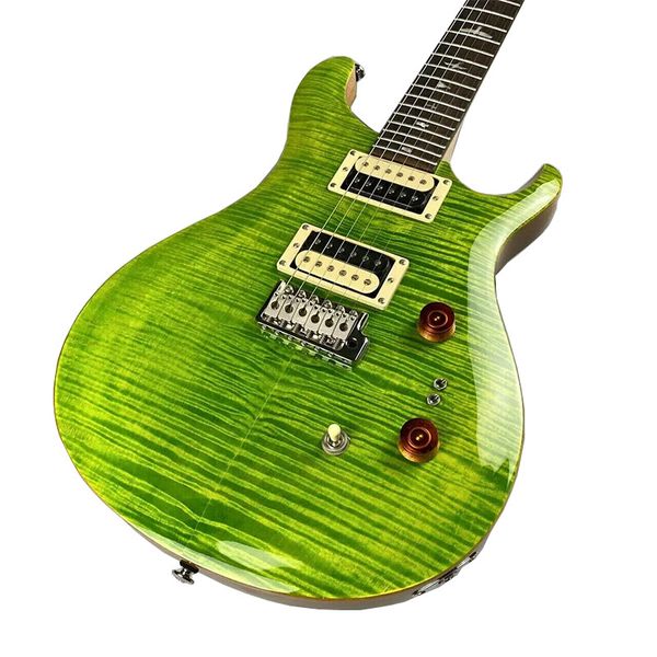 

factory customized new green moire pattern electric guitar 6strings