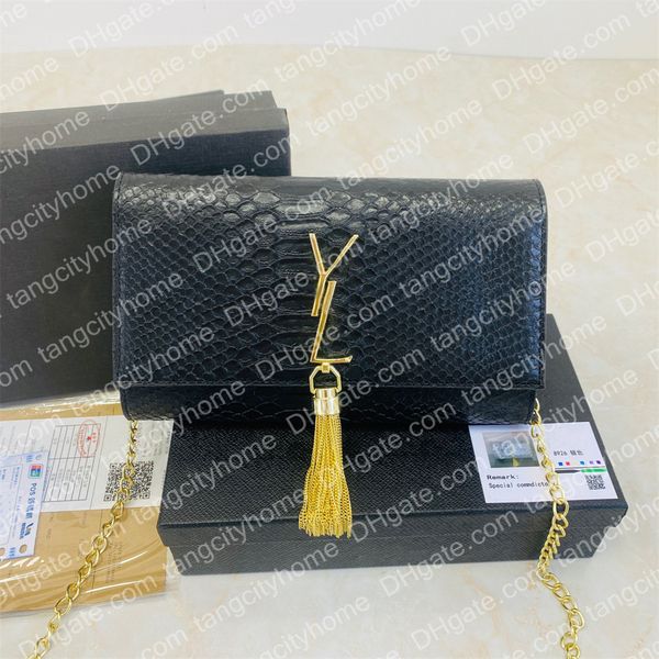

luxury kate tassel shoulder bags alligator leather designer messenger bag cross body bags brand thread purse with gold metal chain shoulder
