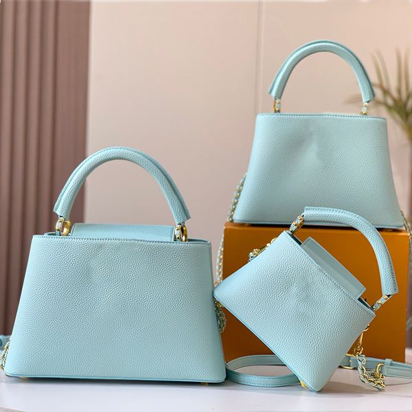 

women handbag designer tote bag cowhide genuine leather lady shoulder bags woven chain gold hardware letter buckle cross body purse handbags