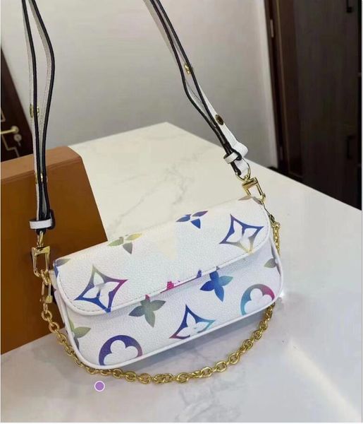 

women's mini shoulder bag dinner bag new ivy old flower woc underarm bag chain strap single shoulder crossbody handbag m81911 have box