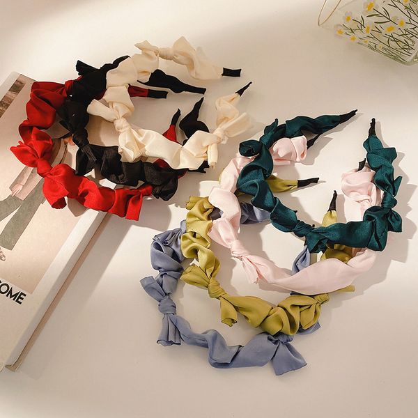 

fashion blogger designer jewelry bow tie hair hoop for women in summer, super fairy headband korean version hair band wholesale fg15, Silver