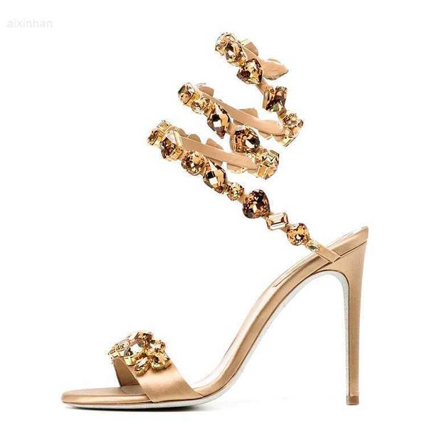 

ins selling rhinestone high heel women's sandals, Black
