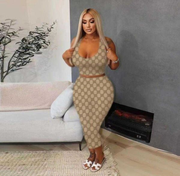 

women's casual dress 2023 new summer tank buttock skirt printing two-piece set slim women's dress, Black;gray