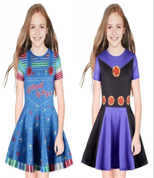 

baby girl clothes aline mini dress toy killer cosplay girls dress costume child suicide squad summer princess dress1603934, Red;yellow